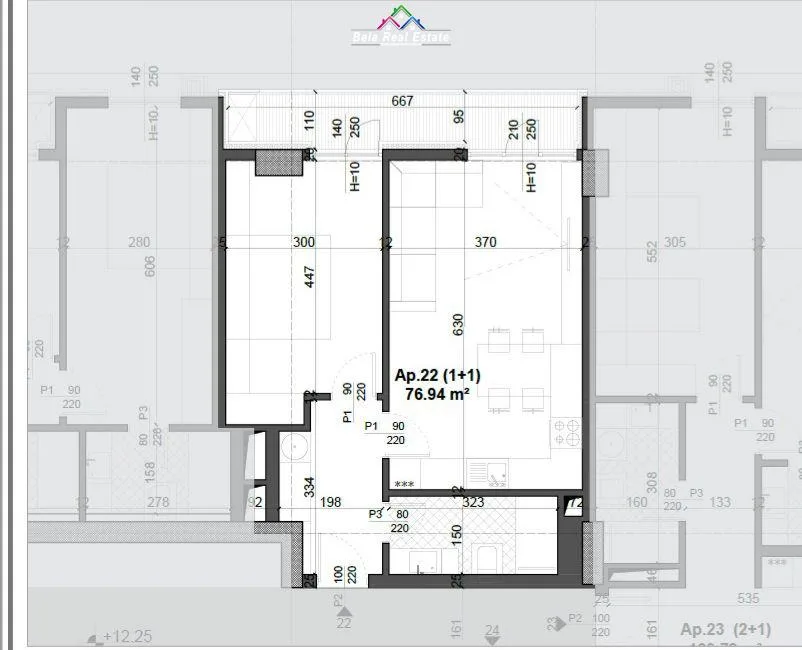 Apartament ne Shitje 1+1 tek Fusha e Aviacionit (ID B110380 ) Tirane