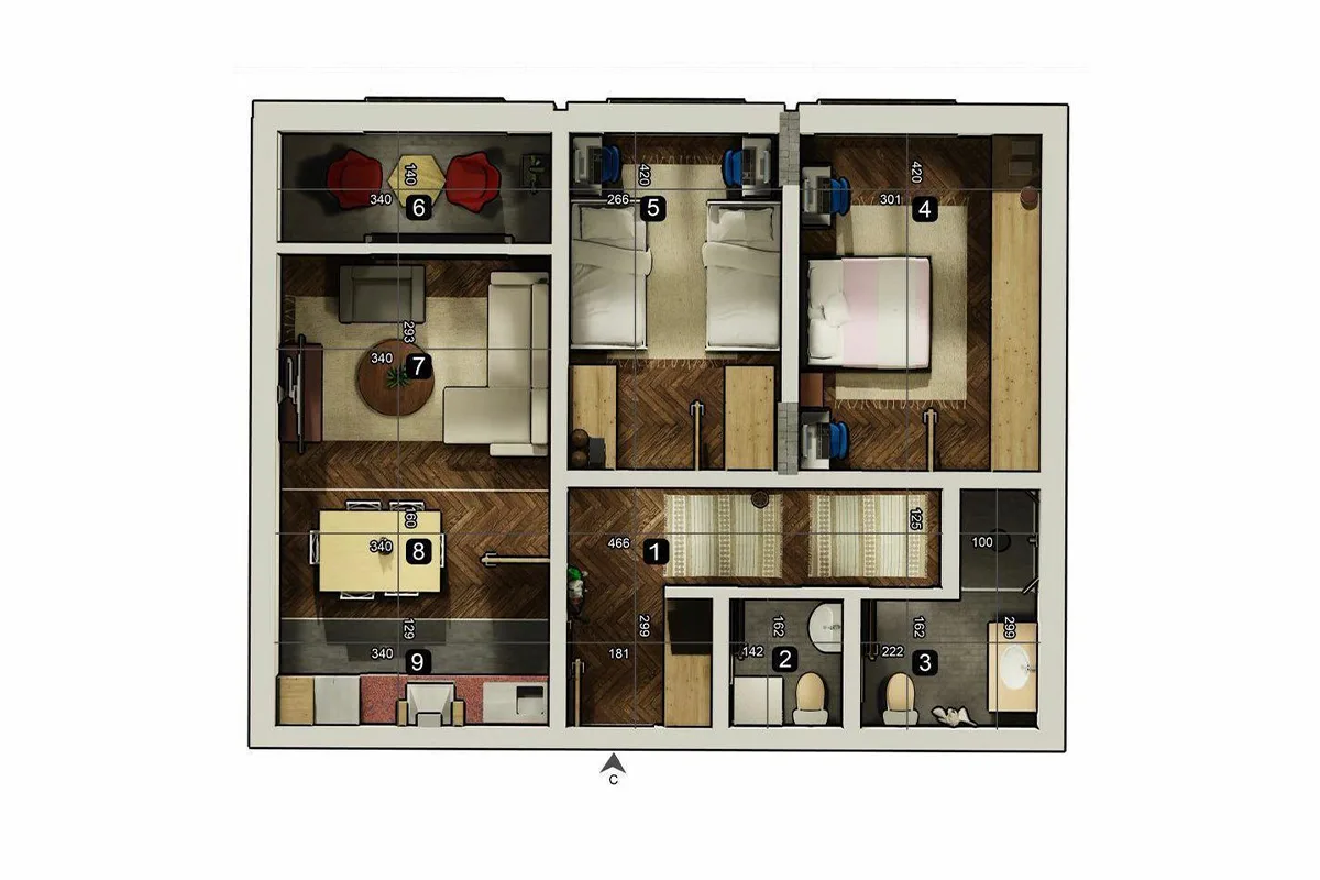 Banesë 76.9m² për #SHITJE te Rruga E.