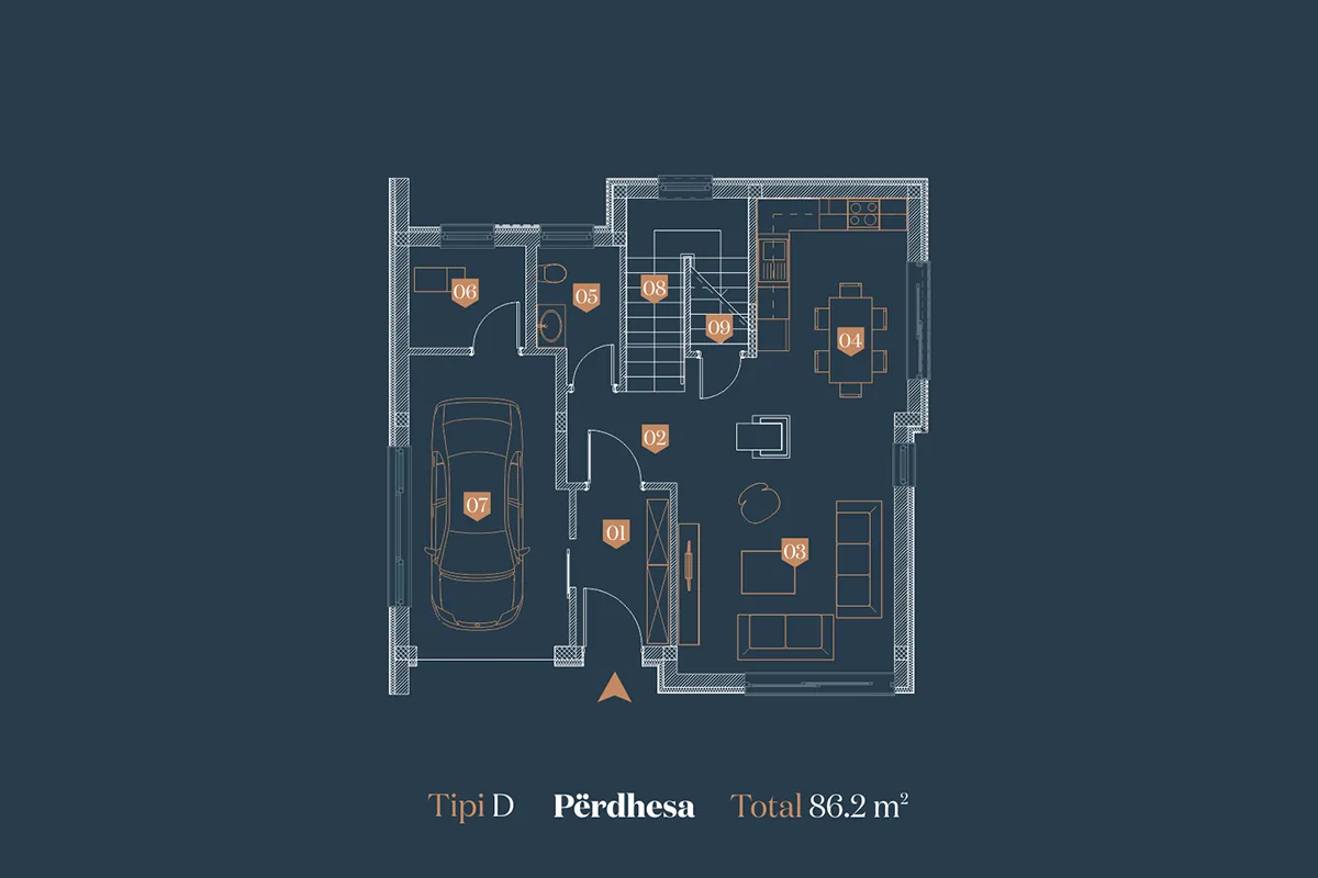 Shtëpi 190m² + 80m² për #SHITJE në Lagjen Priam Village