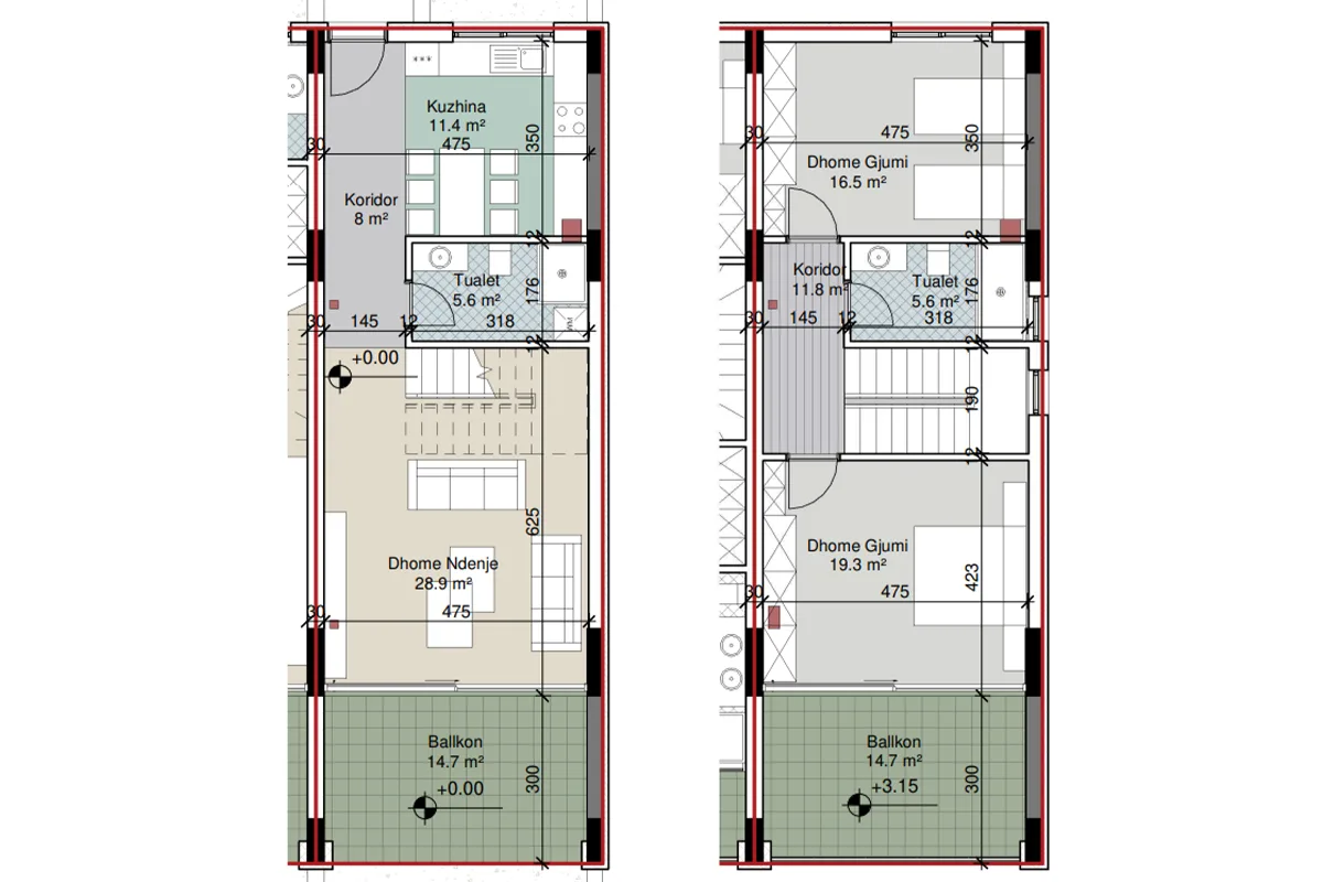Banesë Duplex 172m² për #SHITJE në Gjirin e Lalzit