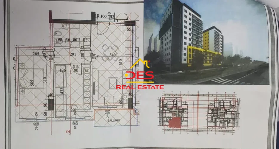 Shitet apartament 2+1+post parkimi, tek fusha e aviacionit‼️