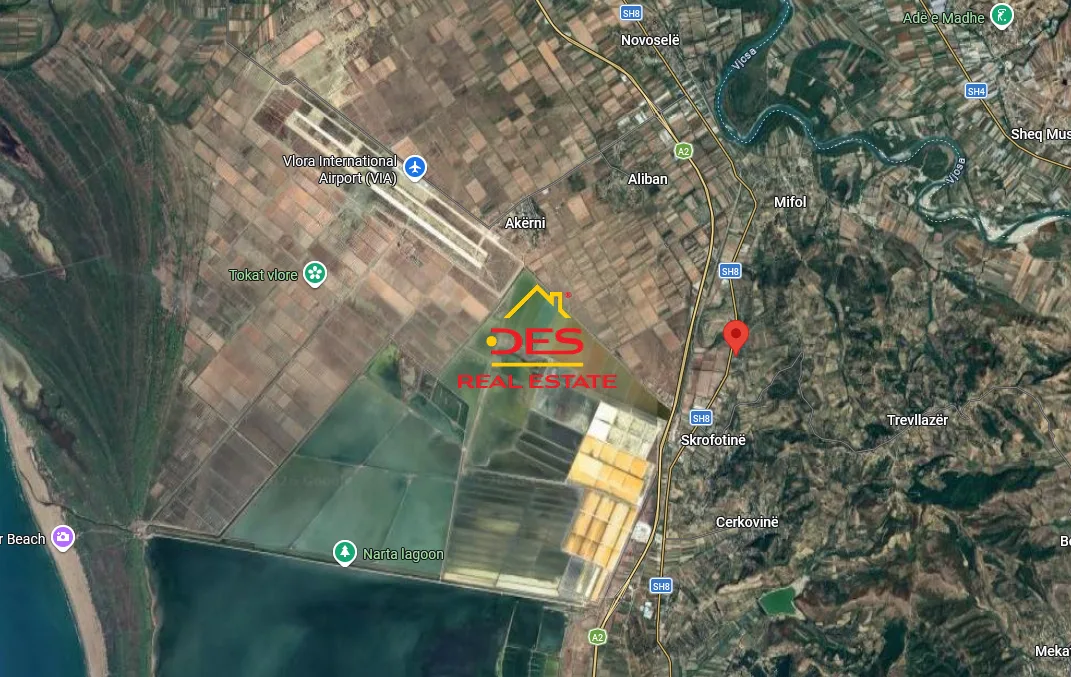 Shitet tokë arë buzë rrugës kryesore panaja – mifol, vlorë