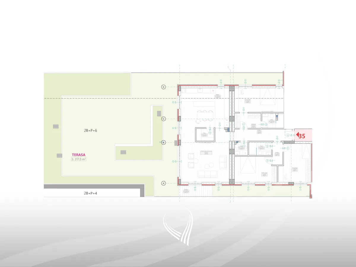Penthouse me 3 dhoma gjumi në shitje në lagjen Velania - Puhiza 3
