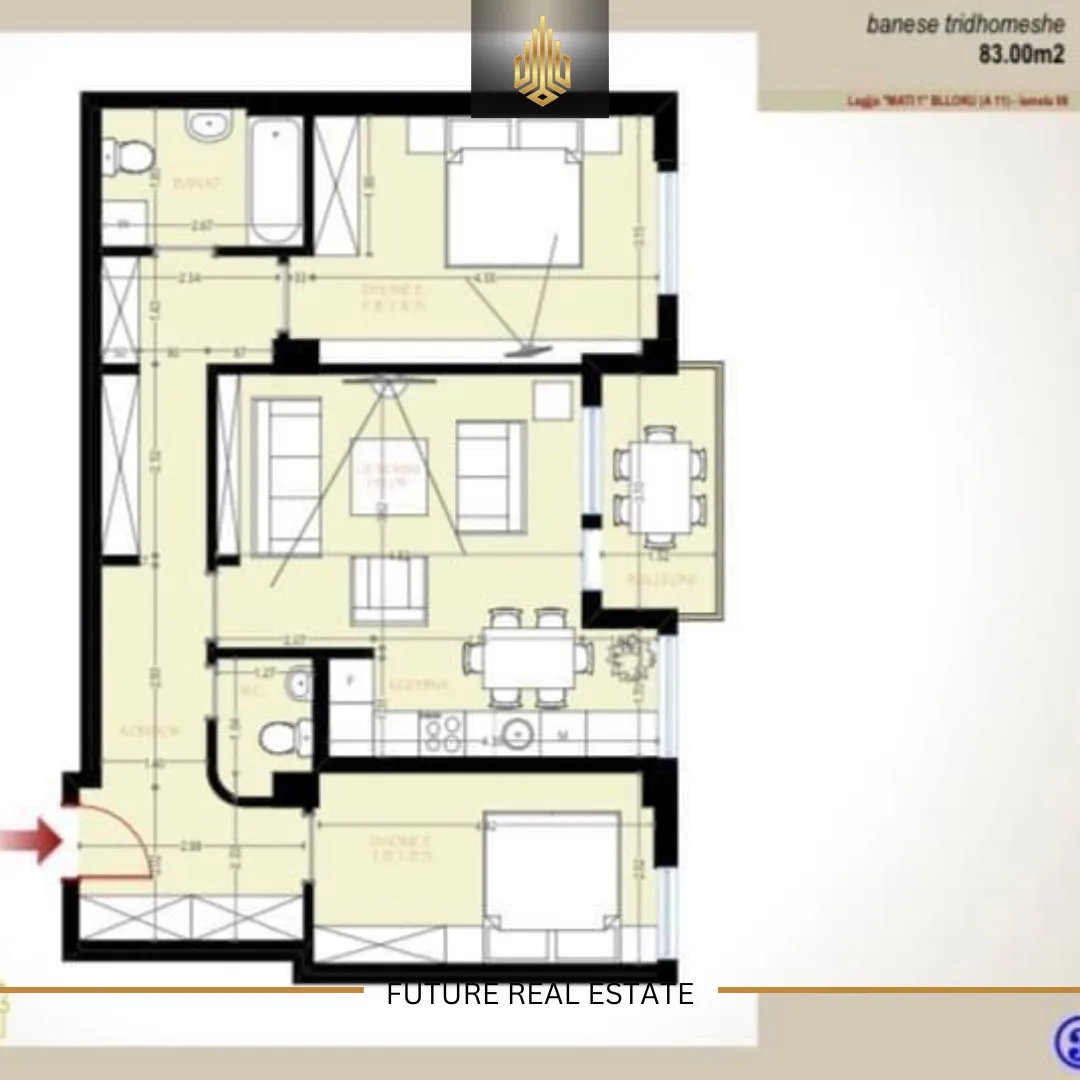 Banesë në SHITJE/83m²