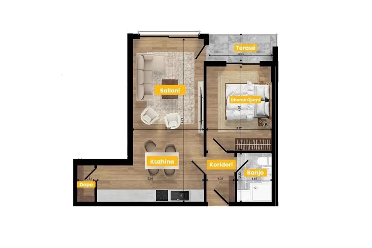 Banesë 63.52m² për #SHITJE në Emshir