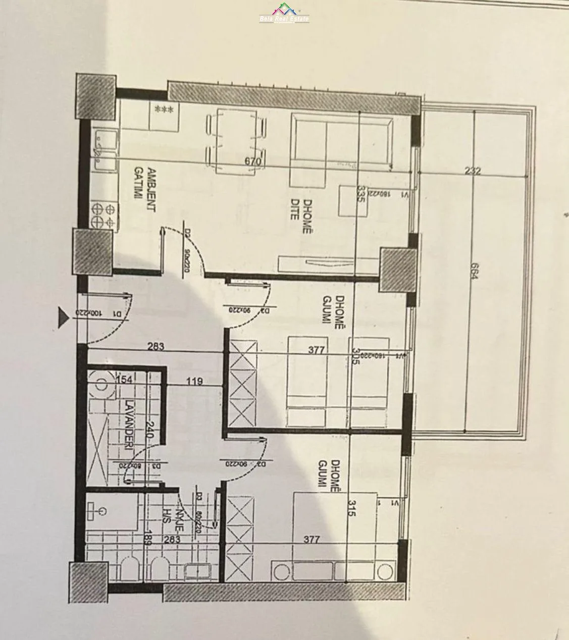 Apartament Ne Shitje 2+1 tek ish Fusha Aviacionit (ID B120607) Tirane