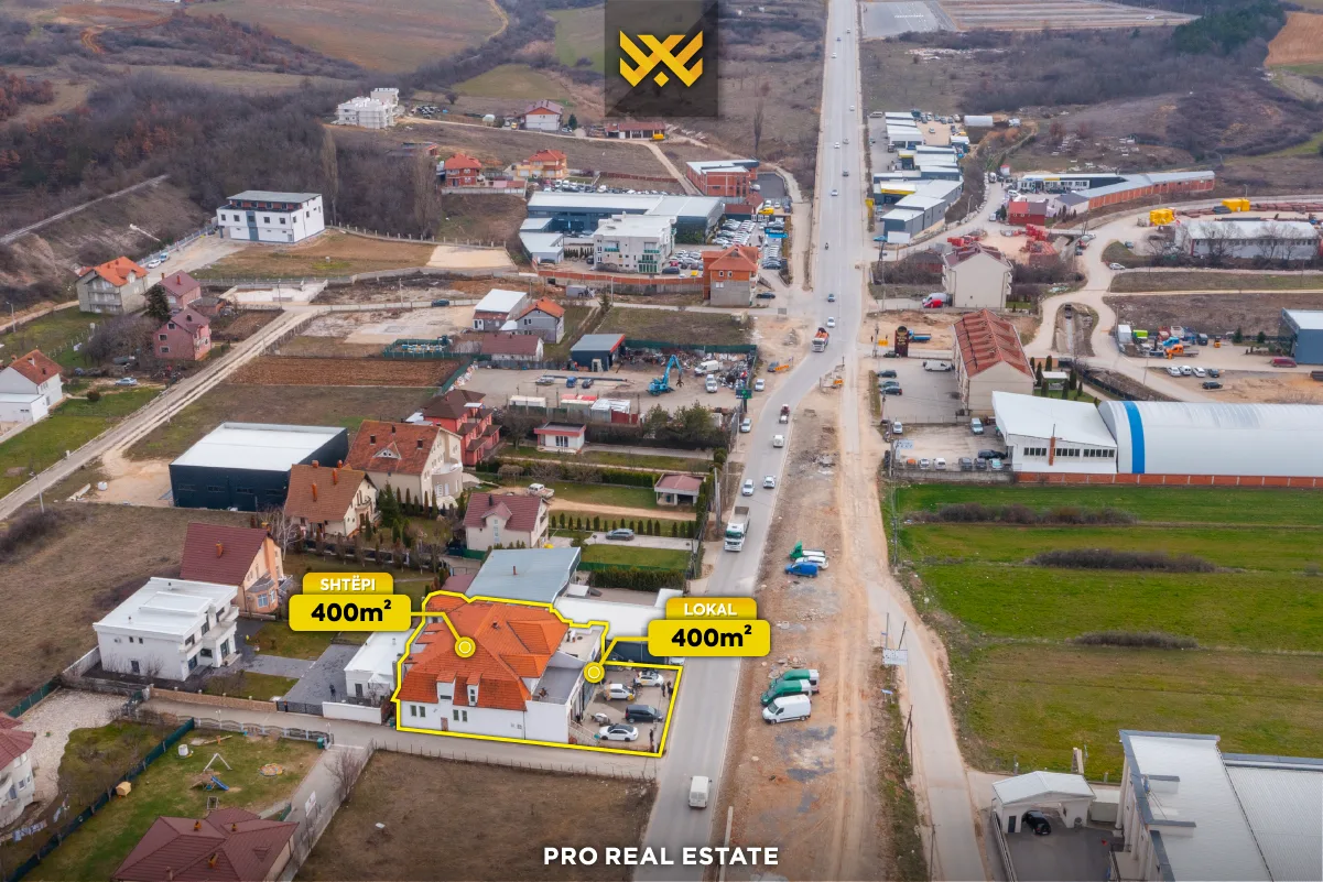 Shtëpi dhe Lokal 400m² + 400m² për #SHITJE në Bërnicë të Epërme