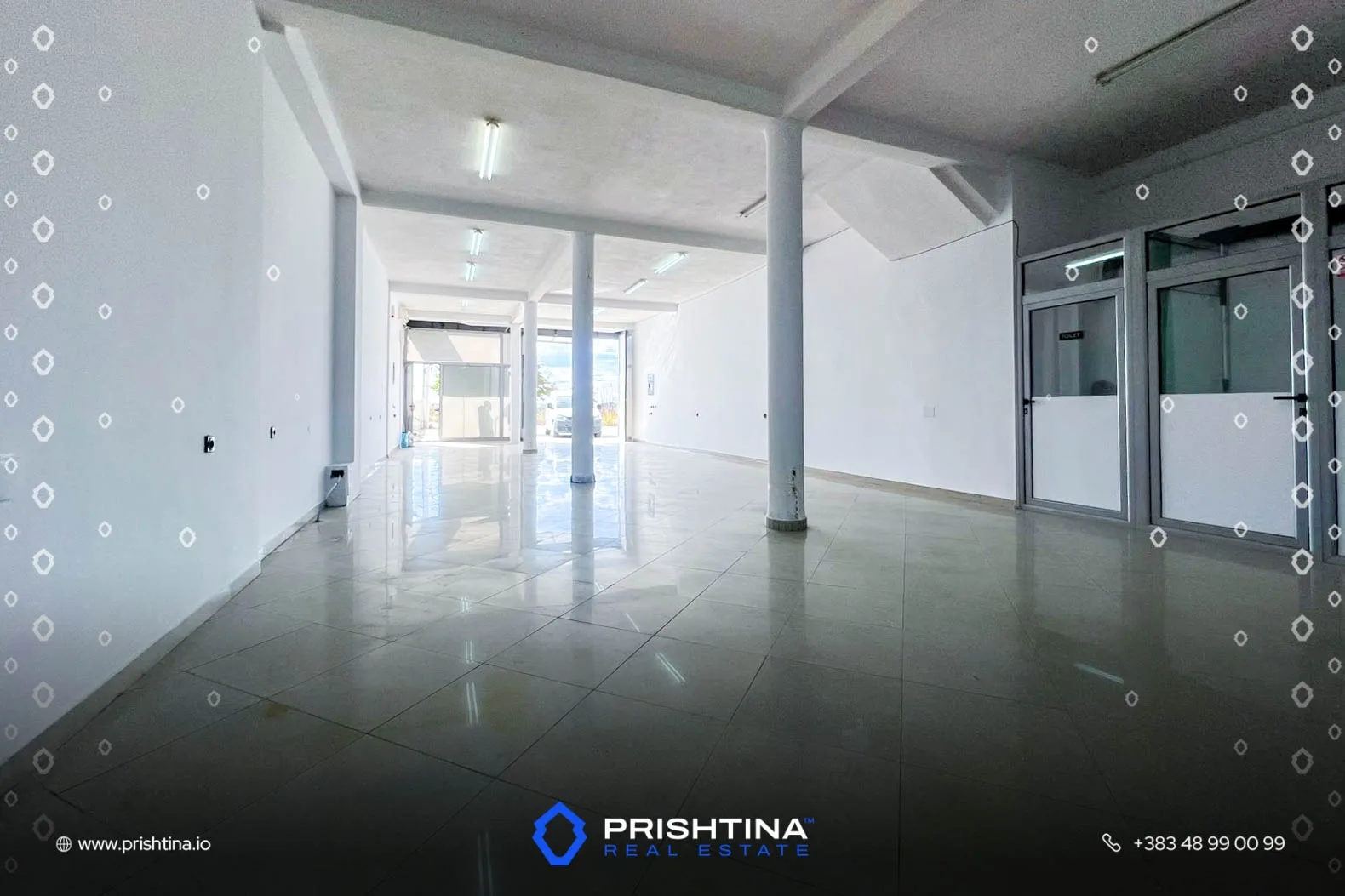 Lokal me qira 150m² në Magjistralen Prishtinë–Podujevë