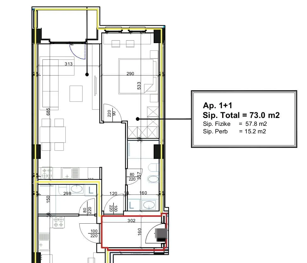 Apartament Ne Shitje 1+1 tek Dritan Hoxha (ID B110460) Tirane
