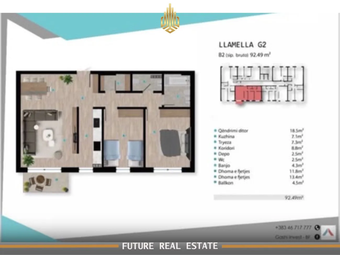Banesë në SHITJE – 2 dhoma gjumi – Prishtinë – Prishtina e Re