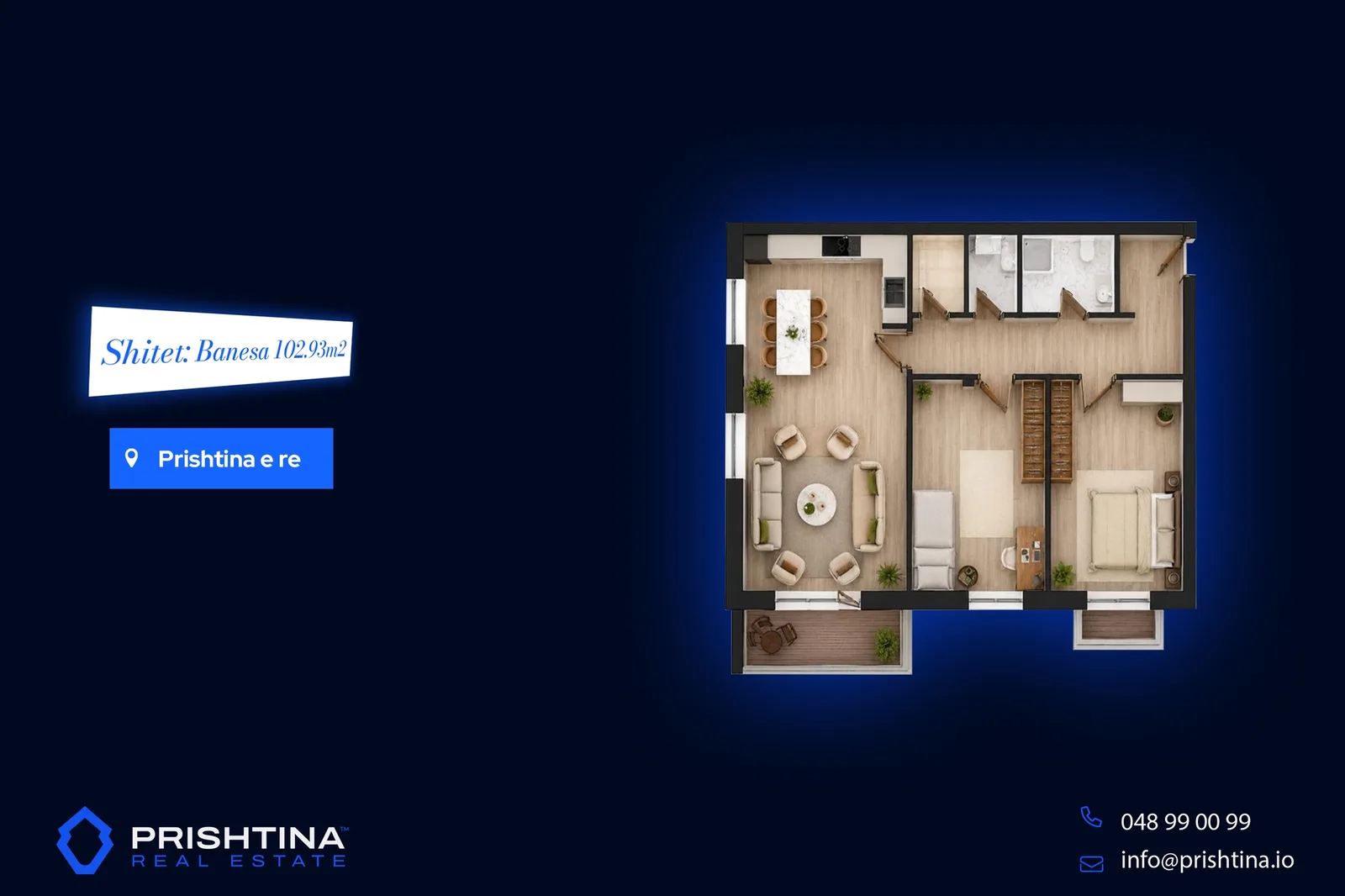 2 Banesa në #shitje 102.93m² dhe 117.44m² te Prishtina e Re