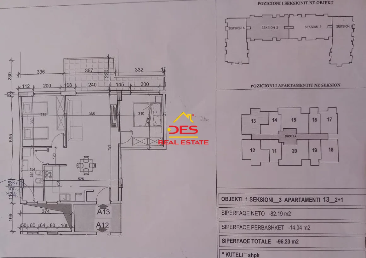 Shitet apartament 2+1 me këste në orikum