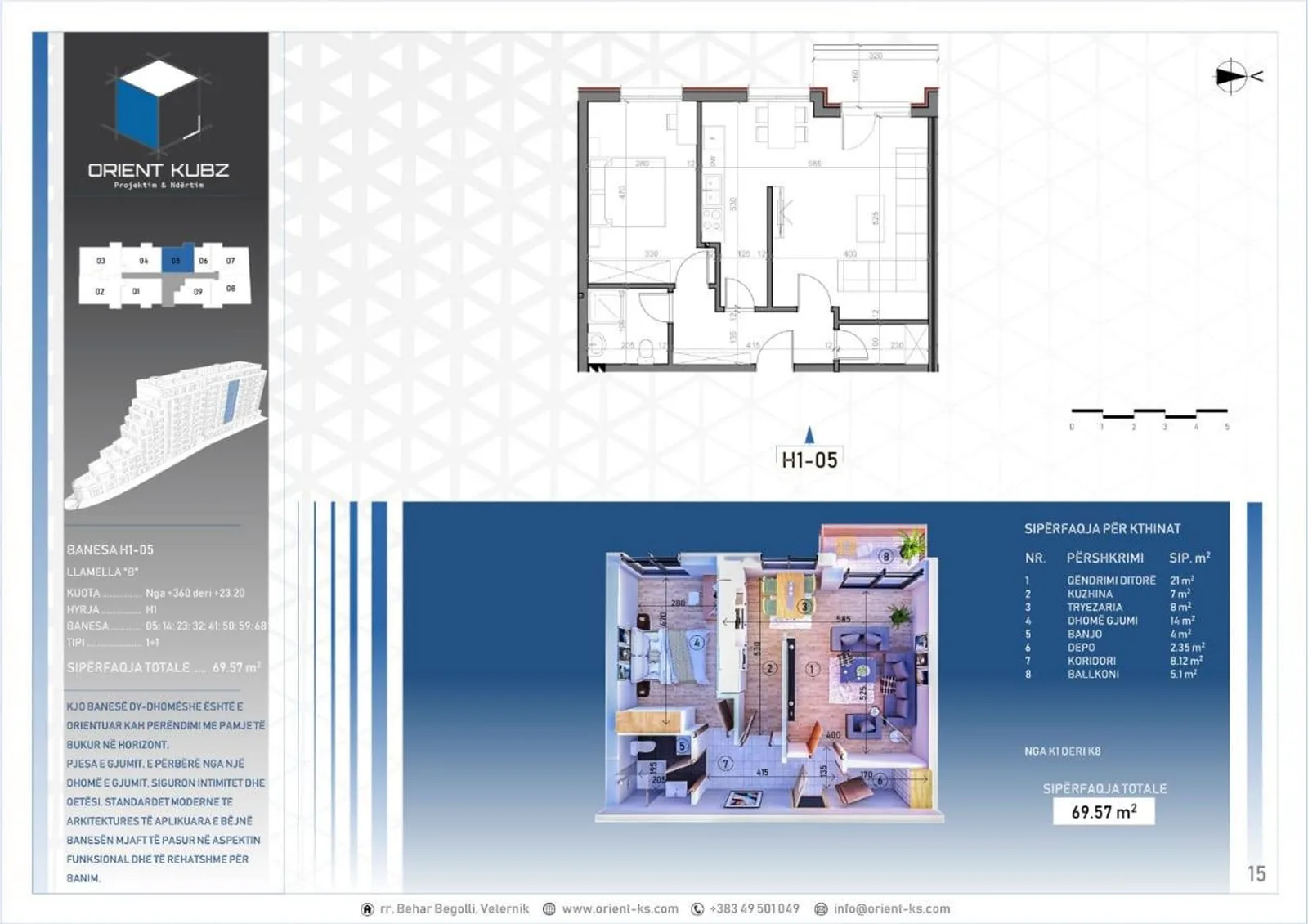 Banesë 69.57m² në #SHITJE te Prishtina e Re.