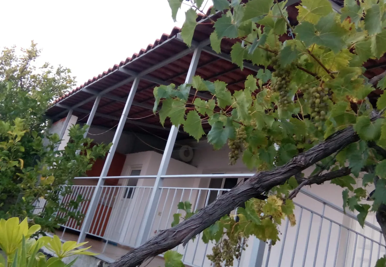 Shitet ndërtesë + tokë 1500 m2 pranë detit, borsh, himarë.