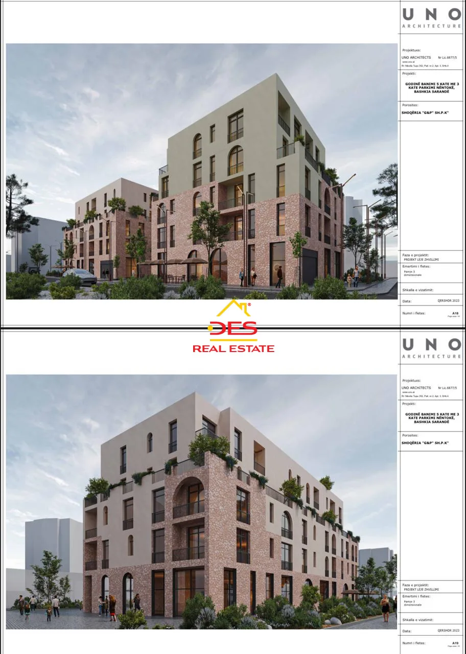 Shitet apartament 1+1 ne rezidence ne ndertim ne sarandë