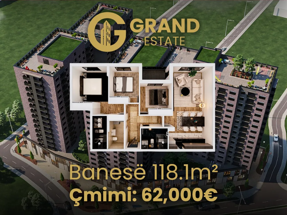 Banesë 118.1m² në SHITJE, Kati 14, Ferizaj