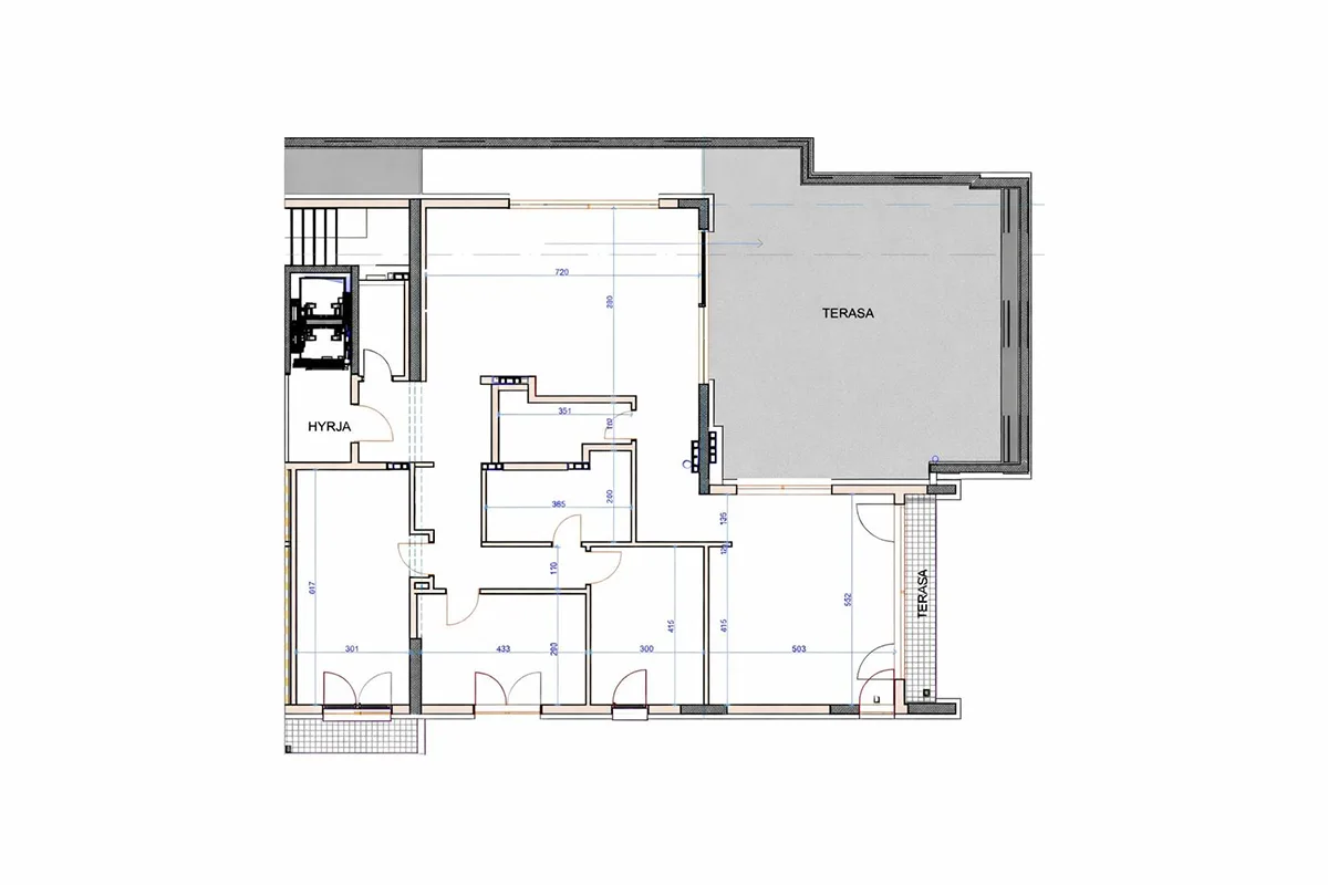 Banesë Penthouse / Zyrë 160m² + 80m² me #QIRA në Veternik