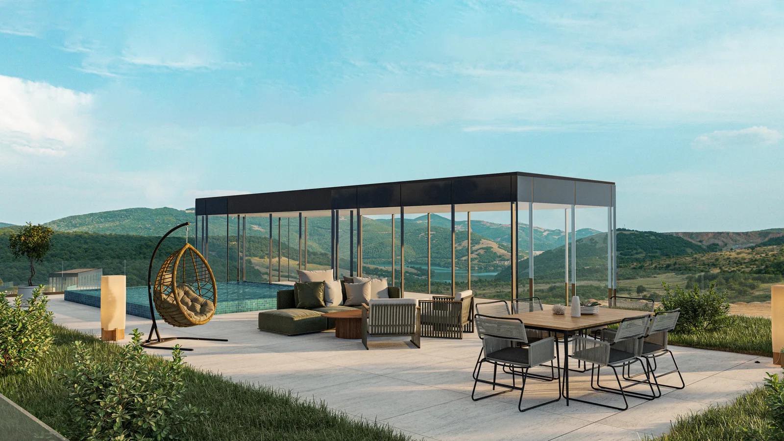 Penthouse 311.6m² banim + 291.43m² terasë dhe 462.11m² terasë në kulm për #SHITJE në Lagjen Lake Side Living.