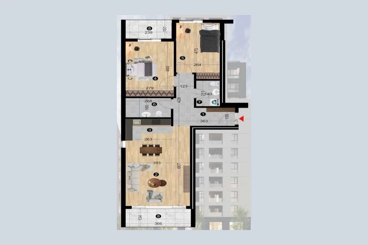Banesë 89.3m² për #SHITJE në Lagjen e Muhaxherëve