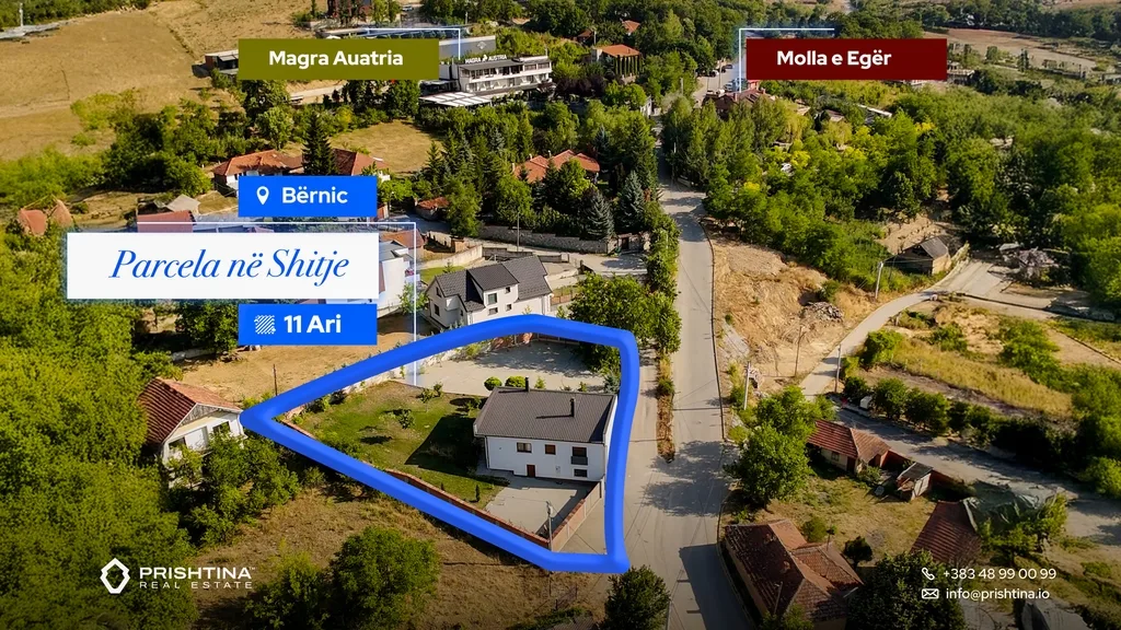 Parcelë në #shitje 11 ari në Bernicë e Epërme