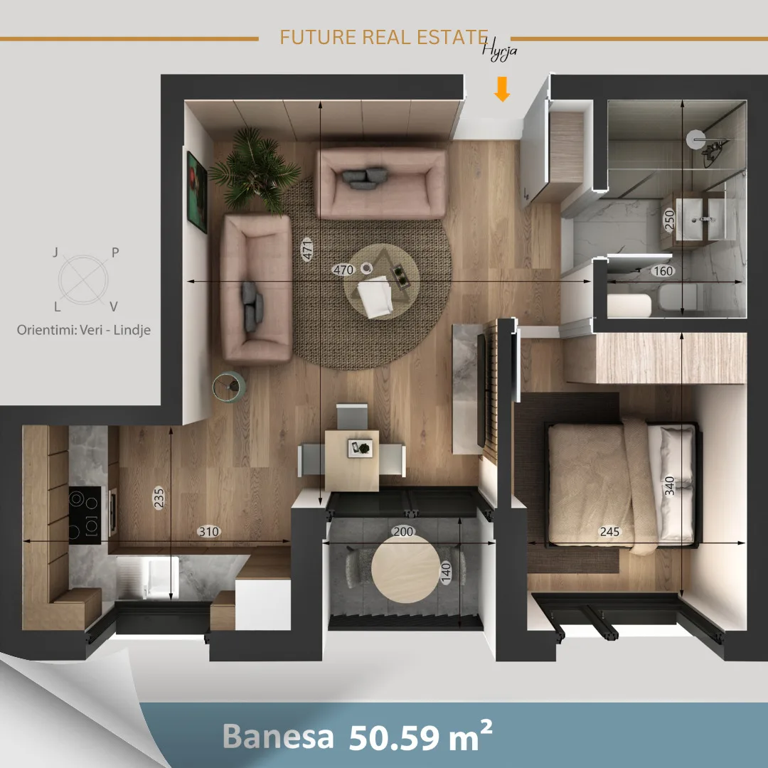 Banesë në SHITJE/50.59m²