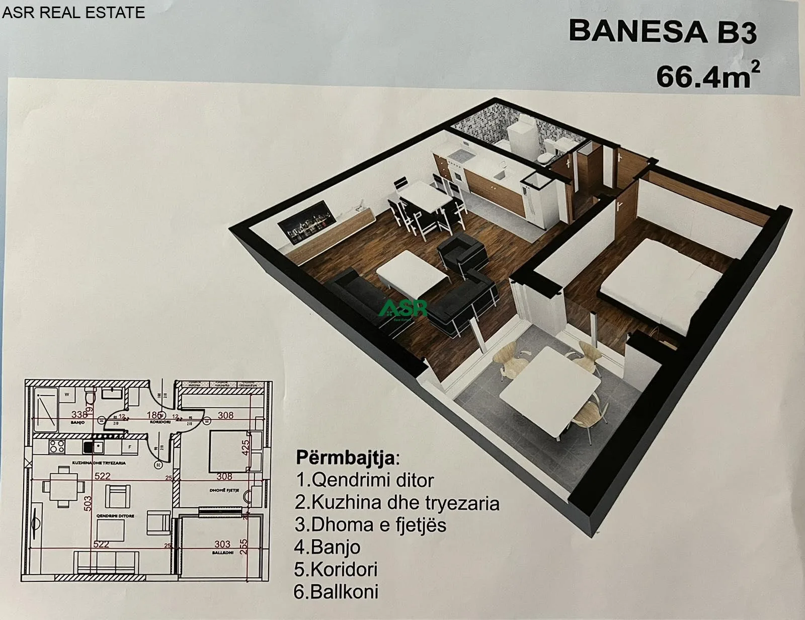#ID:3445 Banesë 66.4m2 ne #shitje në rr.C