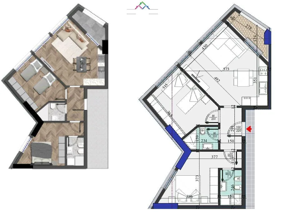 Apartament ne Shitje 2+1 Ne Rrugen Dritan Hoxha (ID B120567) Tirane