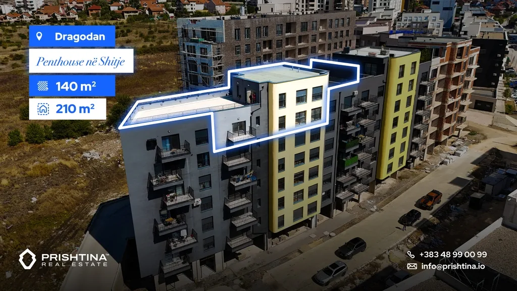 Penthouse ne #shitje 210m2 + 140m2 terase ne Dragodan