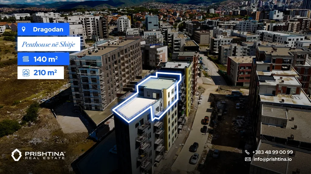 Penthouse ne #shitje 210m2 + 140m2 terase ne Dragodan
